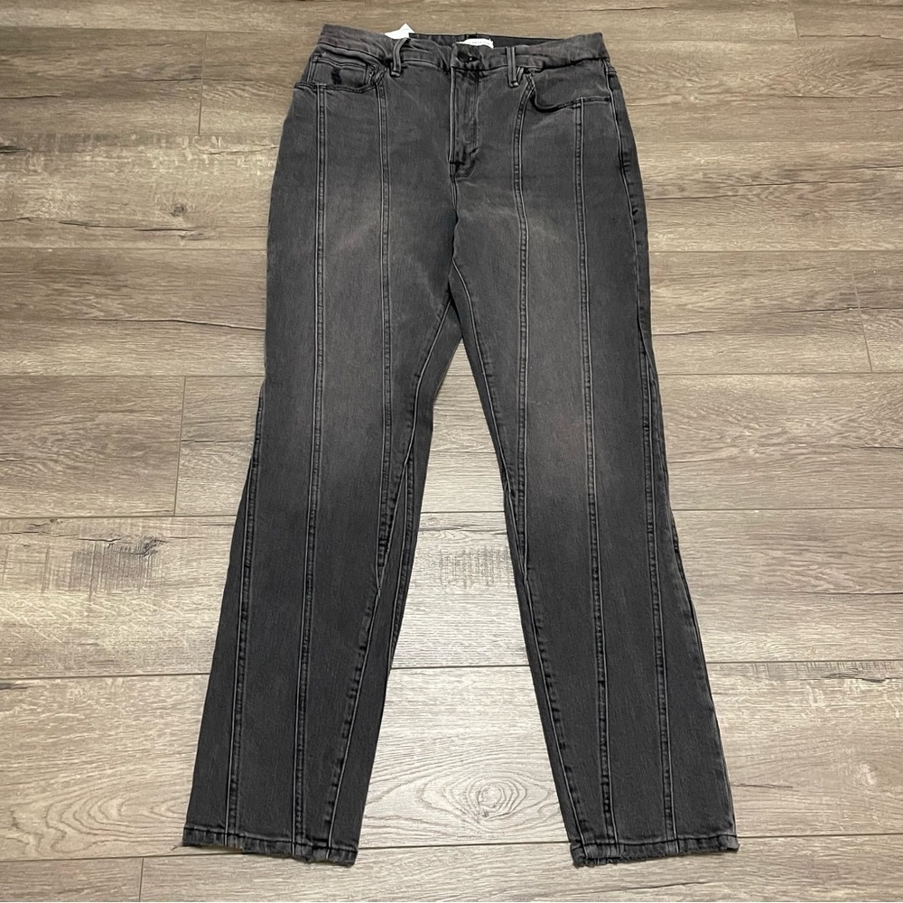 Good American Jeans Sz 12/31 Seamed Good Classic Black115 NWT $169. - Picture 2 of 11